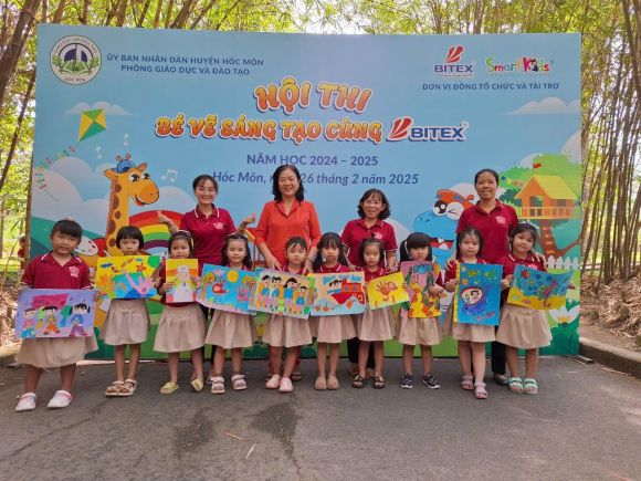 HÓC MÔN: 270 THÍ SINH THAM GIA KỲ THI "BÉ VẼ SÁNG TẠO CÙNG BITEX" NĂM HỌC 2024-2025