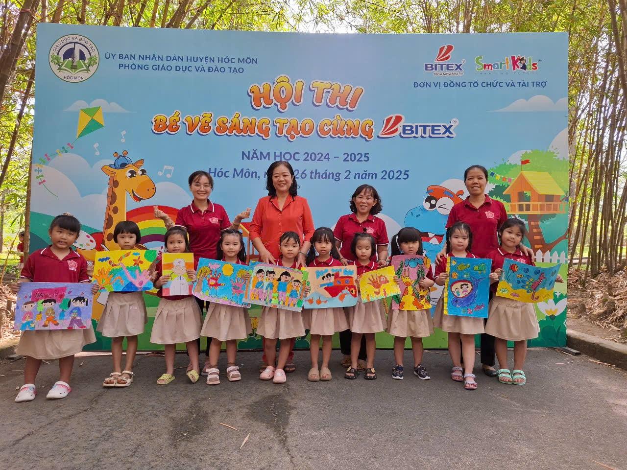 HÓC MÔN: 270 THÍ SINH THAM GIA KỲ THI "BÉ VẼ SÁNG TẠO CÙNG BITEX" NĂM HỌC 2024-2025