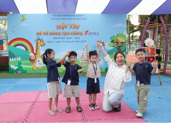 Sôi động kỳ thi Bé Vẽ Sáng Tạo Cùng Bitex cấp quận